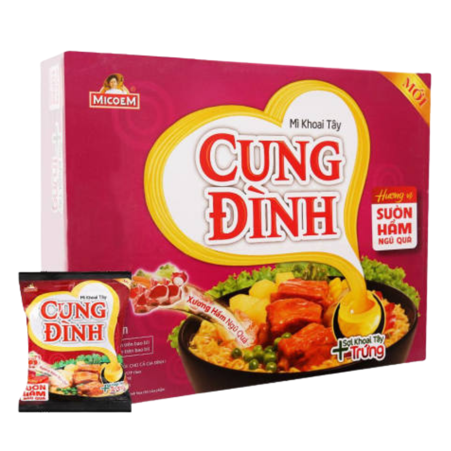 Mì Cung Đình Micoem vị sườn hầm ngũ quả gói 80g